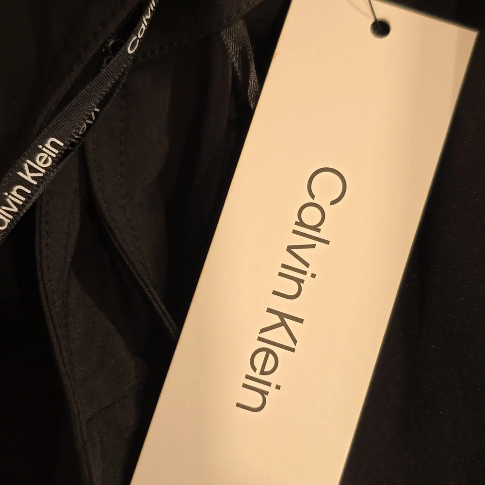 Calvin Klein Black Charcoal Mini Dress Swim Cover Up SZ 10 - Picture 8 of 8